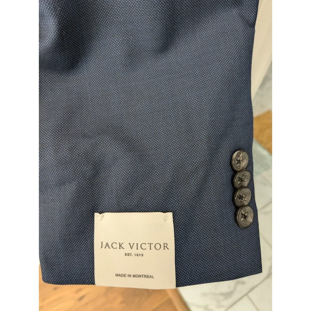 NWT Jack Victor 3Sixty5 Mens Wool Performance Blazer Navy Blue‎ Size 42L